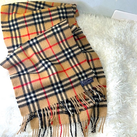 Burberrys plaid wool / cashmere scarf - Picture 1 of 10